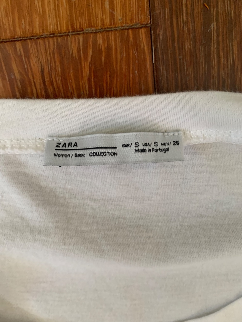 Zara White Cotton Peplum Short Sleeve T Shirt Tee XS - Picture 3 of 4